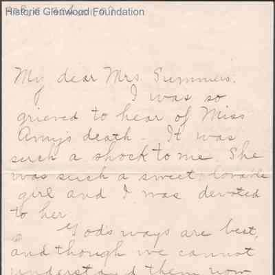 Lucy W. Summers from Maggie S. Faurest, no date
