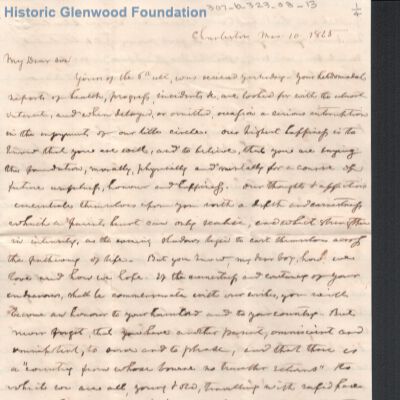 Lewis Summers from Judge George Summers, Mar 10, 1865