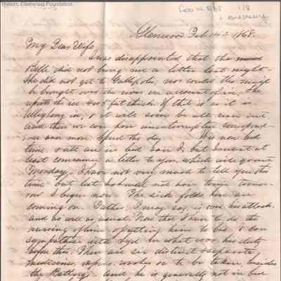 Lucy W. Summers from Lewis Summers, Feb 14, 1868