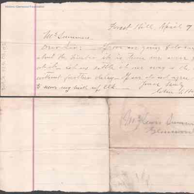 Lewis Summers from John S. Hogue, Apr 9, 1888
