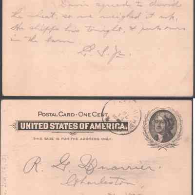 Postcard to Russell G. Quarrier from Lewis Summers, Jr., Jul 13, 1899