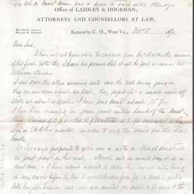 Lewis Summers from William S. Laidley, Nov 11, 1870