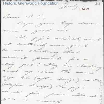 Lucy S. Quarrier from Elizabeth Q. Hedrick, Jul 1, 1962