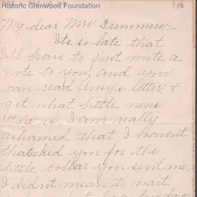 Lucy W. Summers from Netty Honaker, no date