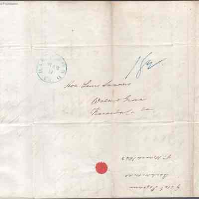 address page with postmark