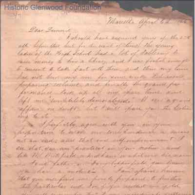 Lewis Summers to Dunnie, Apr 6, 1866