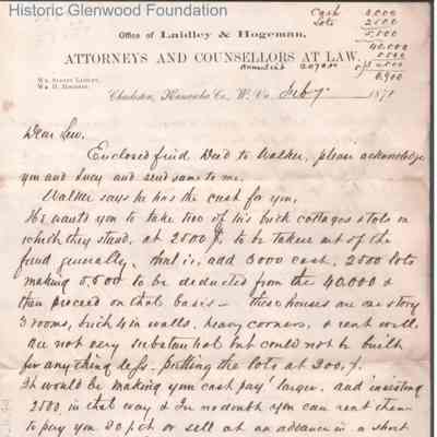 Lewis Summers from William S. Laidley, Feb 7, 1871