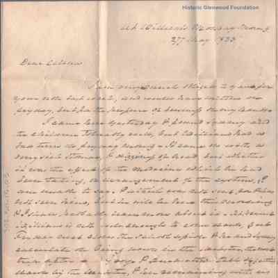 Celina Summers from Judge Lewis Summers, May 27, 1833