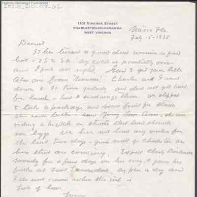 Elizabeth S. Quarrier from Russell G. Quarrier, Feb 15, 1935