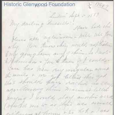 Russell G. Quarrier from Elizabeth S. Quarrier, Sep 5, 1889