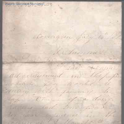 Lewis Summers from George Pace, Jul 16, 1872