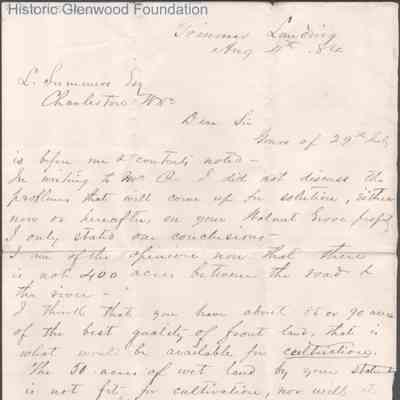 Lewis Summers from John McCausland, Aug 4, 1884
