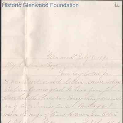 Russell G. Quarrier from Elizabeth S. Quarrier, Jul 8, 1890