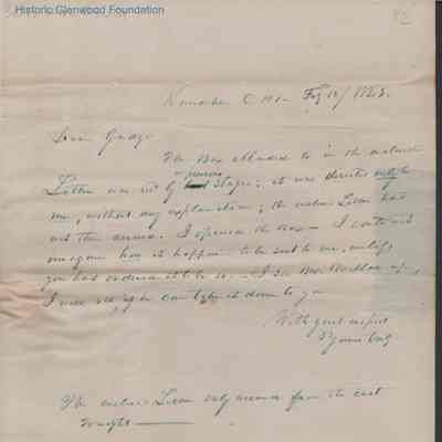 Judge Lewis Summers from James Lewis, Feb 12, 1843
