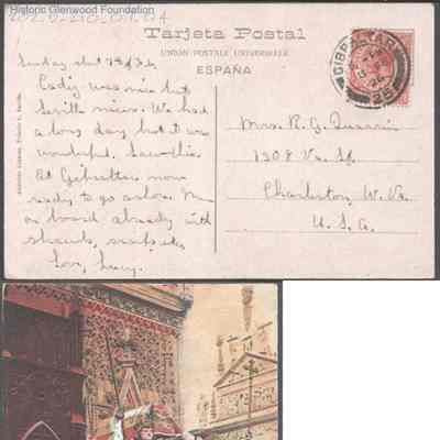 Postcard to Elizabeth S. Quarrier from Lucy S. Quarrier, Feb 8, 1926
