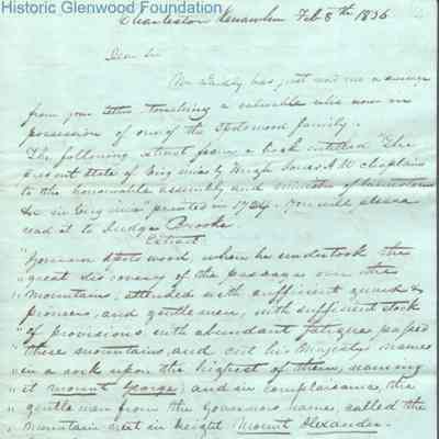 Judge George Summers from W. A. Caruthers, Feb 8, 1836