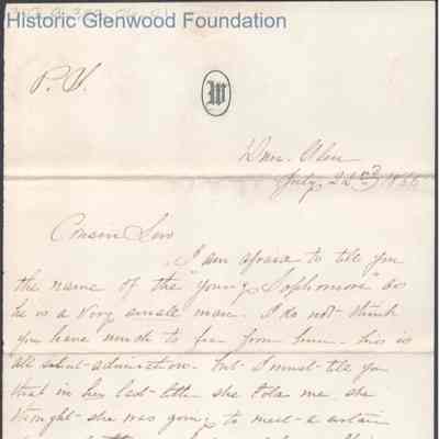 Lewis Summers from Cousin Julia, Jul 22, 1865