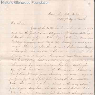 Lewis Summers from William S. Laidley, May 7, 1865