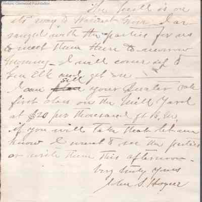 Lewis Summers from John S. Hogue, no date