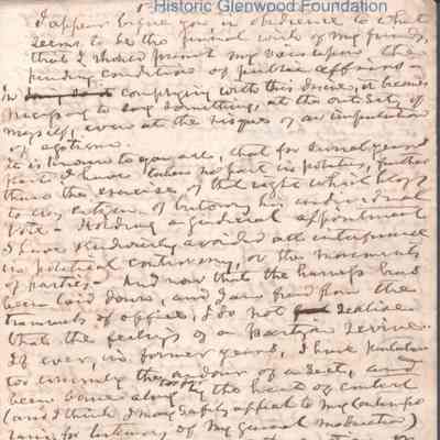 Judge George Summers Political Speech detailing party and social conditions, no date