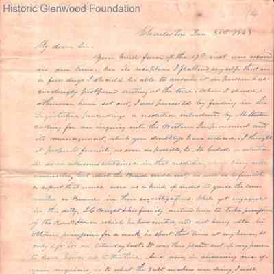 Judge Lewis Summers from Ezra Walker, Jan 31, 1843