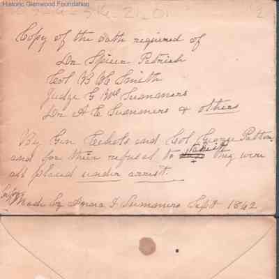 Confederate Oath Required of Judge George Summers and others, Sep 1862