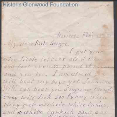 George W. Summers from Abigail E. Woodbridge, Feb 12, 1873