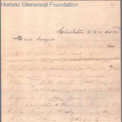 George W. Summers from Amacetta Summers, Nov 30, 1884
