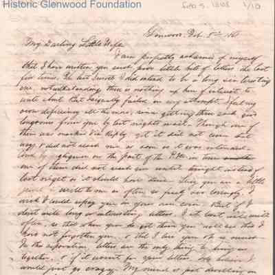 Lucy W. Summers from Lewis Summers, Feb 5, 1868