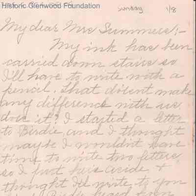 Lucy W. Summers from Netty Honaker, no date
