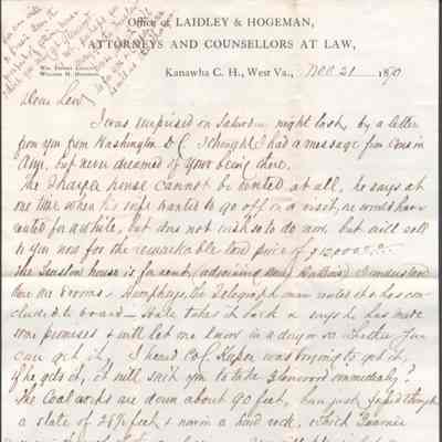 Lewis Summers from William S. Laidley, Nov 21, 1870