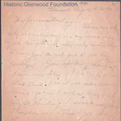 Russell G. Quarrier from Elizabeth S. Quarrier, Aug 14, 1889