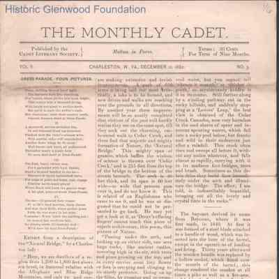 Kanawha Military Institute Monthly Cadet, Dec 12, 1882