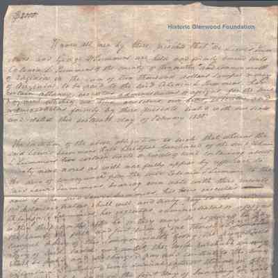 Celenia Summers' bond agreement & payment record, Feb. 16, 1830