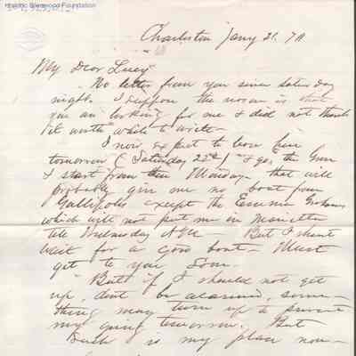 Lucy W. Summers from Lewis Summers, Jan 21, 1870