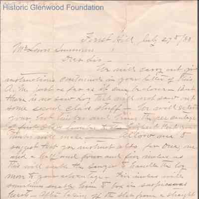 Lewis Summers from John S. Hogue, Jul 27, 1888