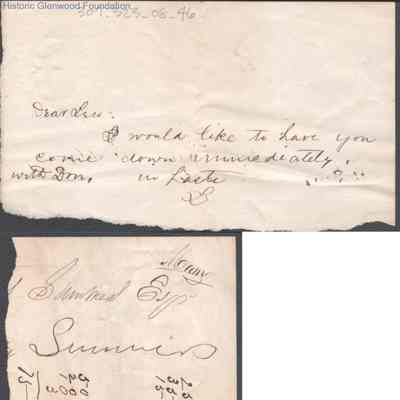Lewis Summers from Lucy W. Summers, no date