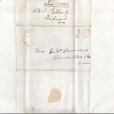 address page with postmark