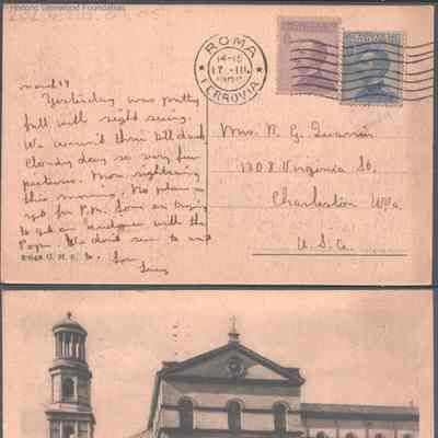 Postcard to Elizabeth S. Quarrier from Lucy S. Quarrier, Mar 17, 1926