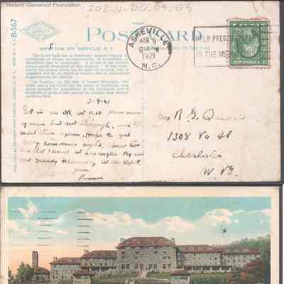 Postcard to Elizabeth S. Quarrier from Russell G. Quarrier, Mar 9, 1921