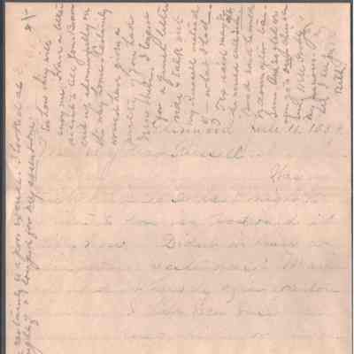 Russell G. Quarrier from Elizabeth S. Quarrier, Jul 11, 1889