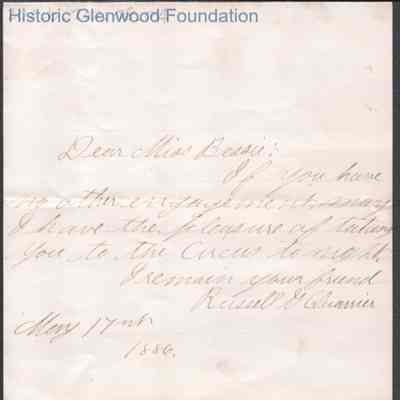 Elizabeth S. Quarrier from Russell G. Quarrier, May 17, 1886