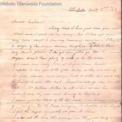 Judge George Summers from Amacetta Laidley Summers, Jan 3, 1843
