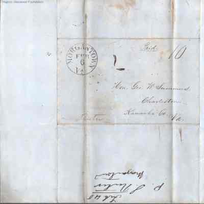 address page with postmark