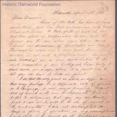 Lewis Summers to Dunnie, Apr 28, 1866