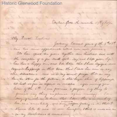Judge George Summers from Amacetta Laidley Summers, Feb 14, 1843