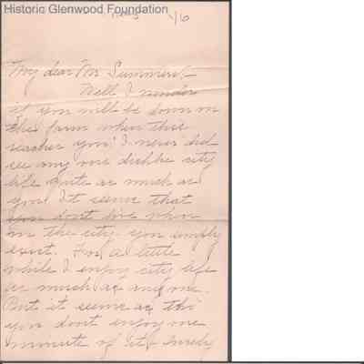 Lewis Summers from Netty H. Honaker, no date