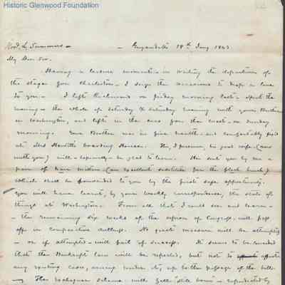 Judge Lewis Summers from James C. McFarland, Jan 18, 1843