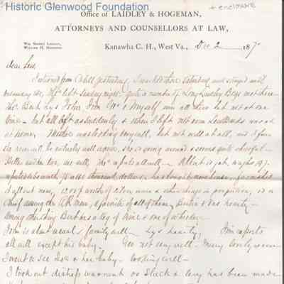 Lewis Summers from William S. Laidley, Dec 2, 1870