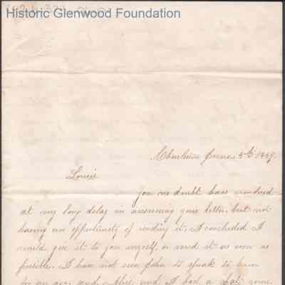 Lewis Summers from Anna I. Summers, Jun 5, 1859